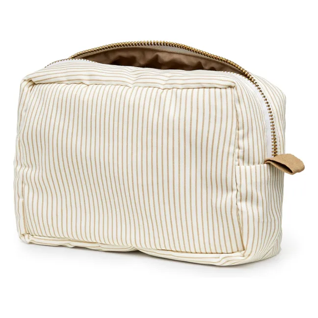 Trousse de toilette Stripes | Camel