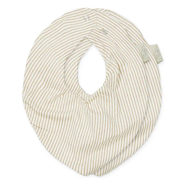 Bavoirs bandana rayé - Set de 2 | Camel