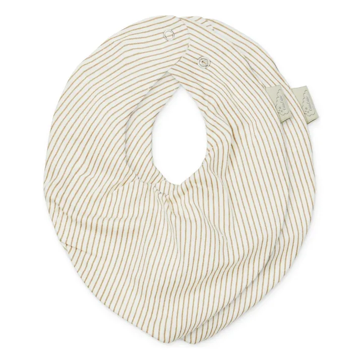 Bavoirs bandana rayé - Set de 2 | Camel- Image produit n°0