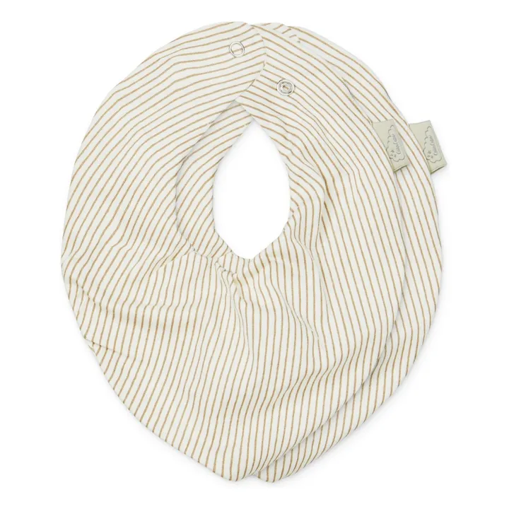 Striped bandana bibs - Set of 2 | Camel- Product image n°0