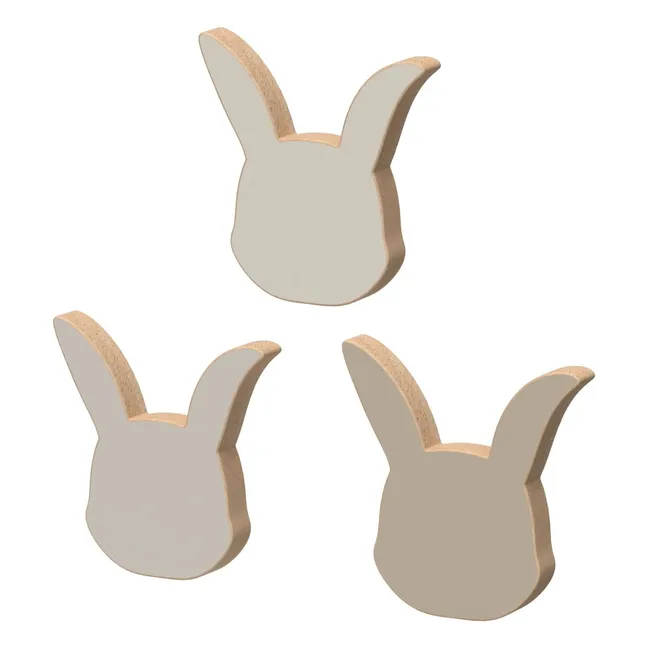 Patères Lapin - Set de 3 | Sable