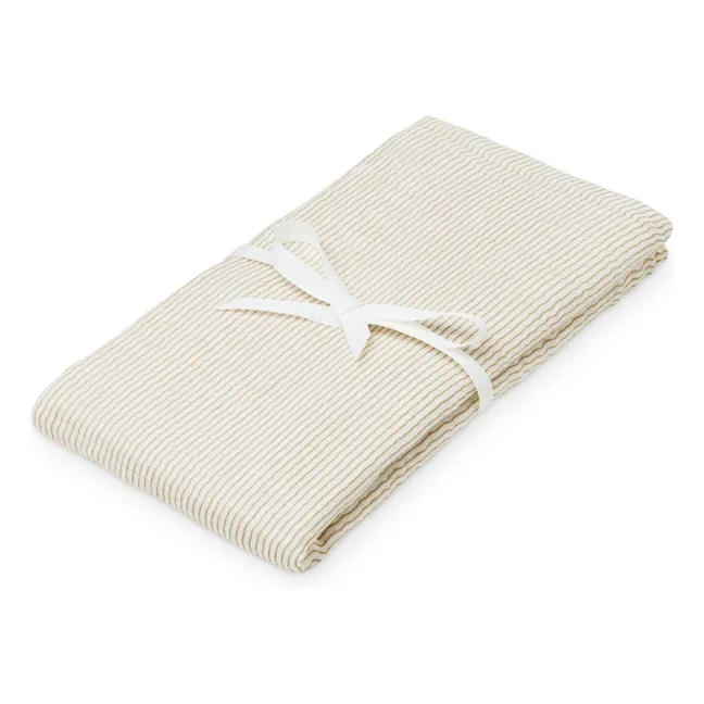 Striped swaddling diaper | Camel