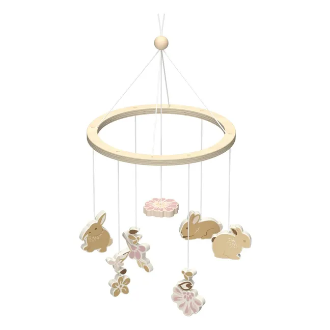 Augusta móvil de madera | Rosa Melocotón