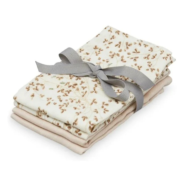 Lingettes de toilette Lierre - Set de 4 | Marron