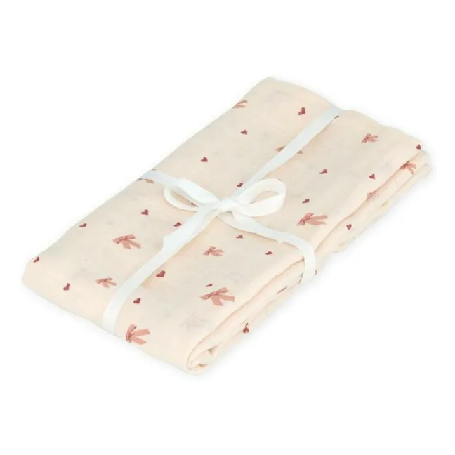 Bows swaddling diaper | Pale Pink