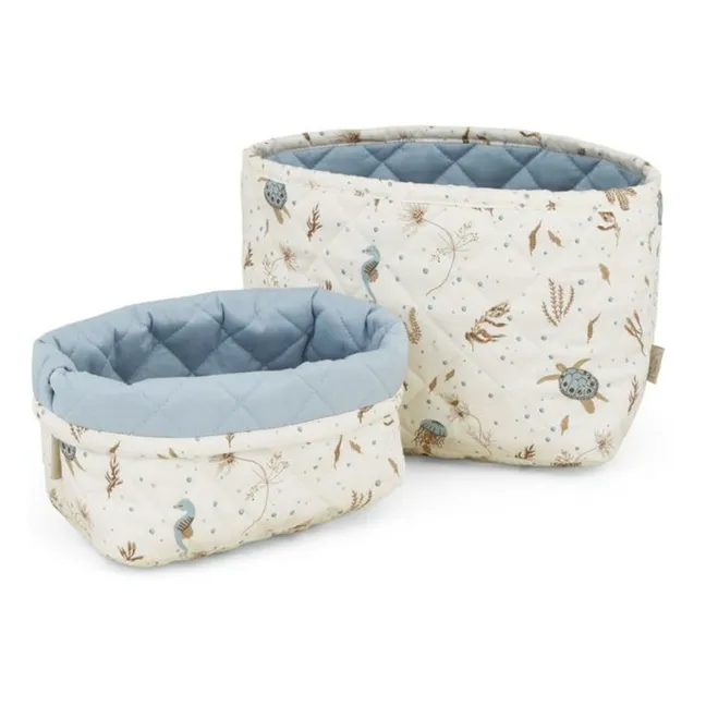 Paniers de rangement Sea Garden - Set 2 | Bleu