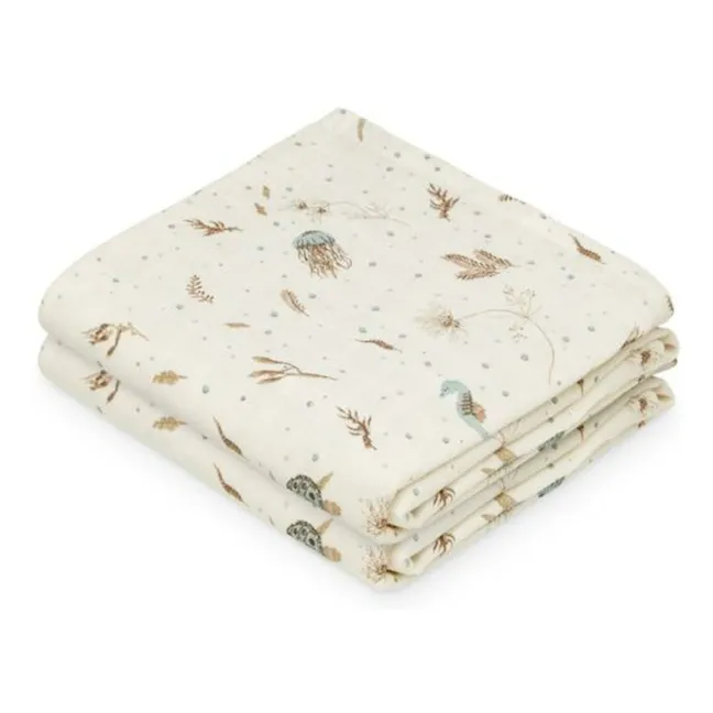 Sea Garden Nappies - Set of 2 | Blue
