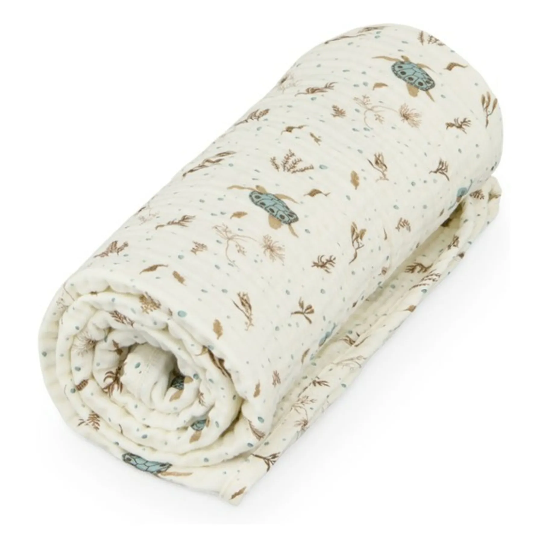 Cam Cam Blue Sea Garden Muslin Blanket