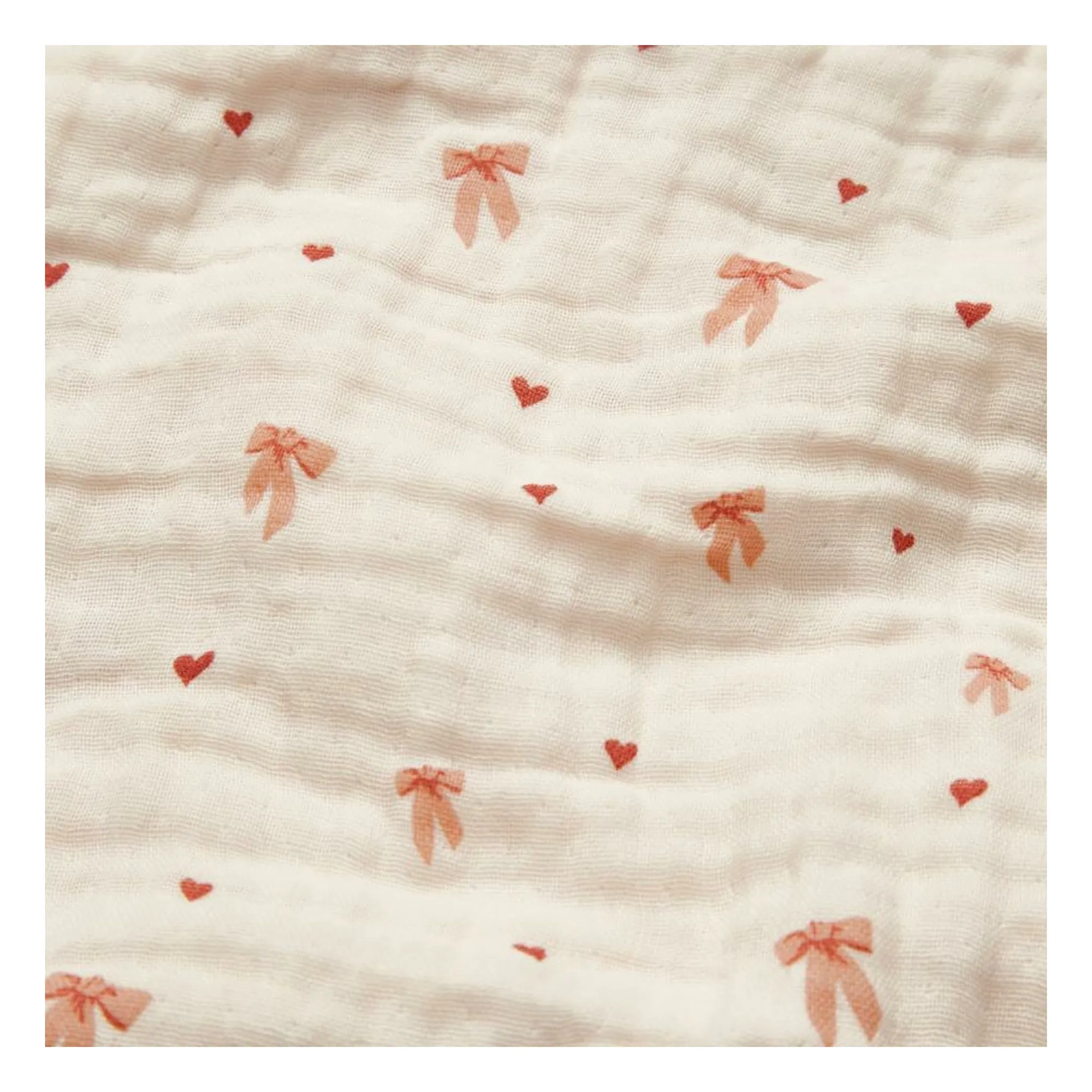 Couverture en mousseline Bows | Rose pâle- Image produit n°3