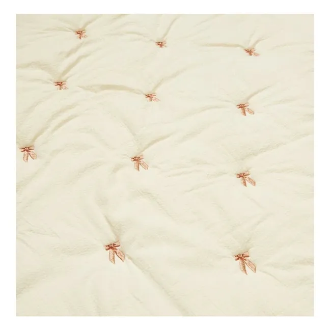 Couverture brodée Bows | Rose