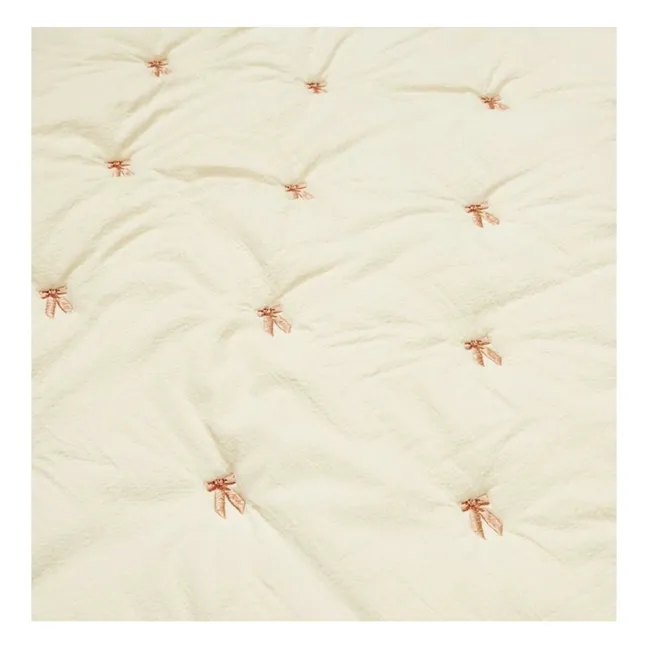 Manta bordada con lazos | Rosa