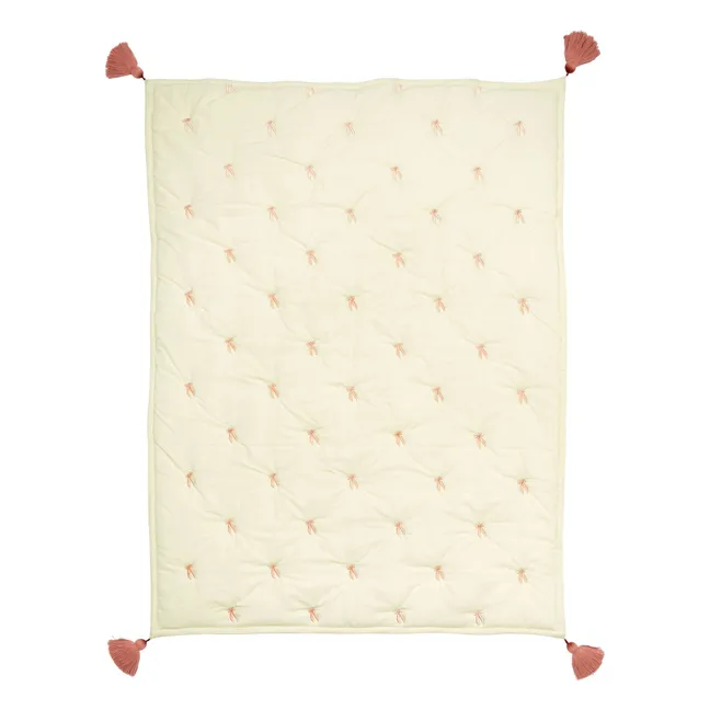 Couverture brodée Bows | Rose