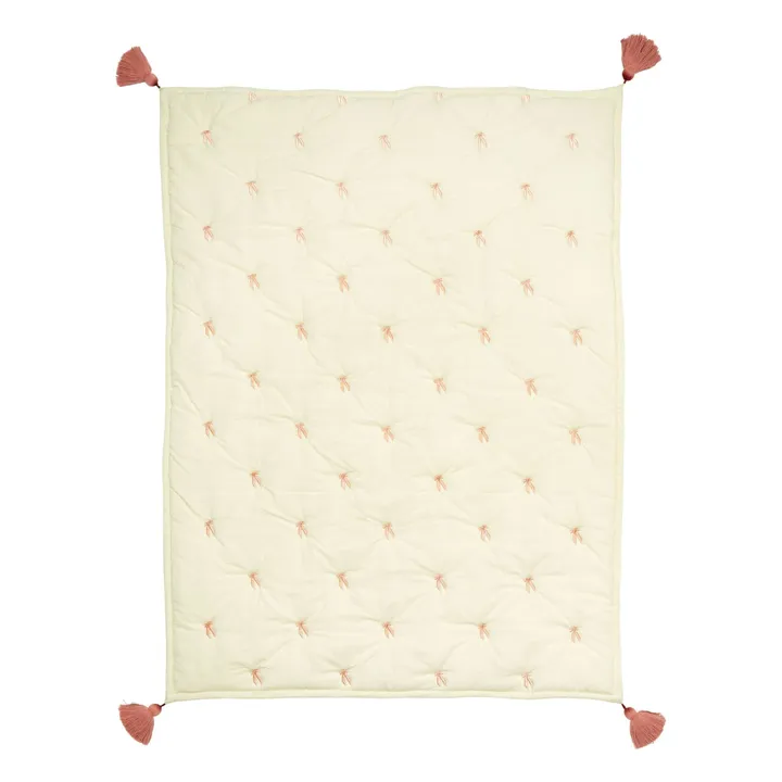 Manta bordada con lazos | Rosa- Imagen del producto n°0