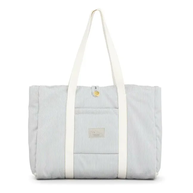 Sac à langer multifonction rayé | Bleu Clair
