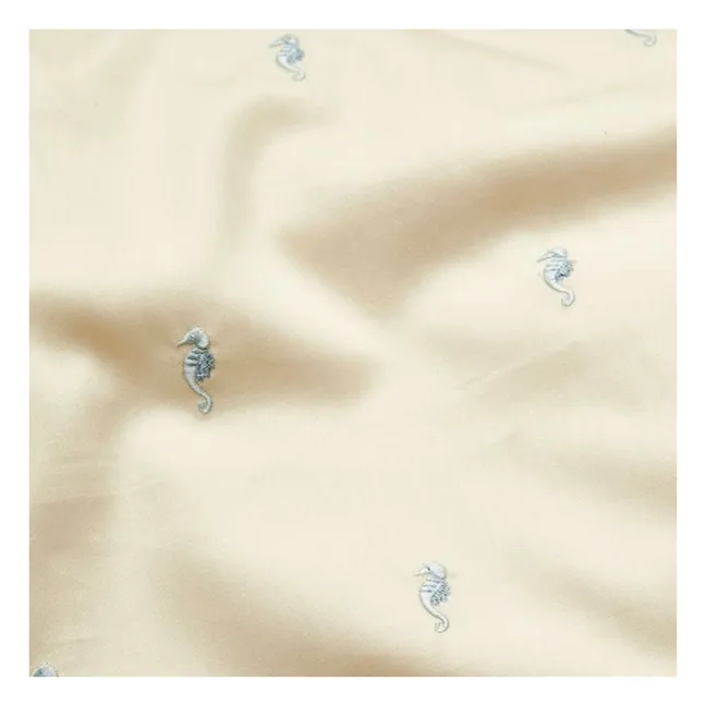 Sea Graden embroidered bed linen set | Blue