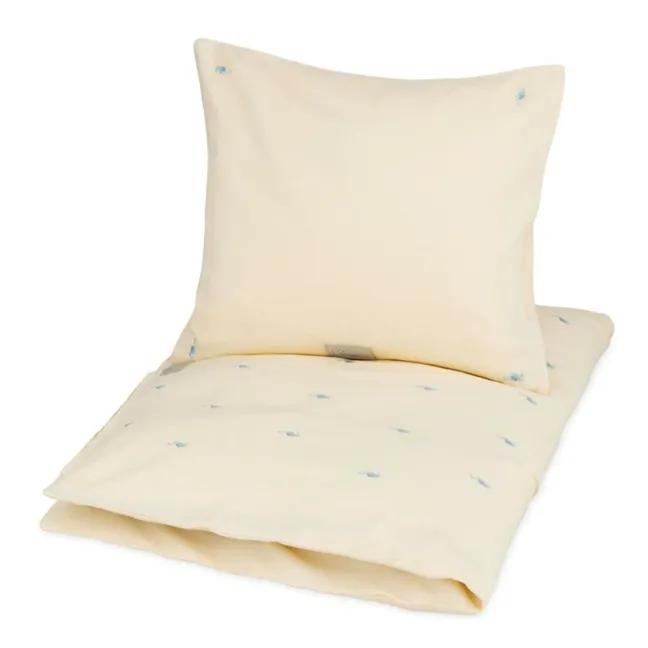 Sea Graden embroidered bed linen set | Blue