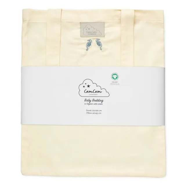 Sea Graden embroidered bed linen set | Blue