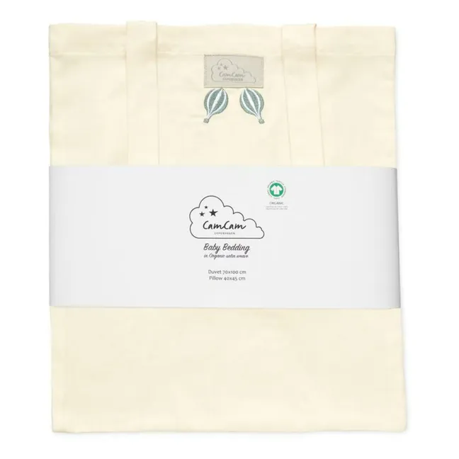 Dreamland embroidered bed linen set | Light blue