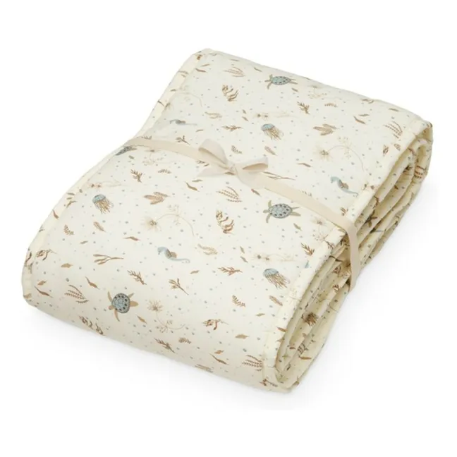 Sea Garden bumper pad | Blue