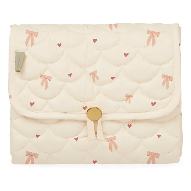 Cambiador de viaje Bows | Rosa