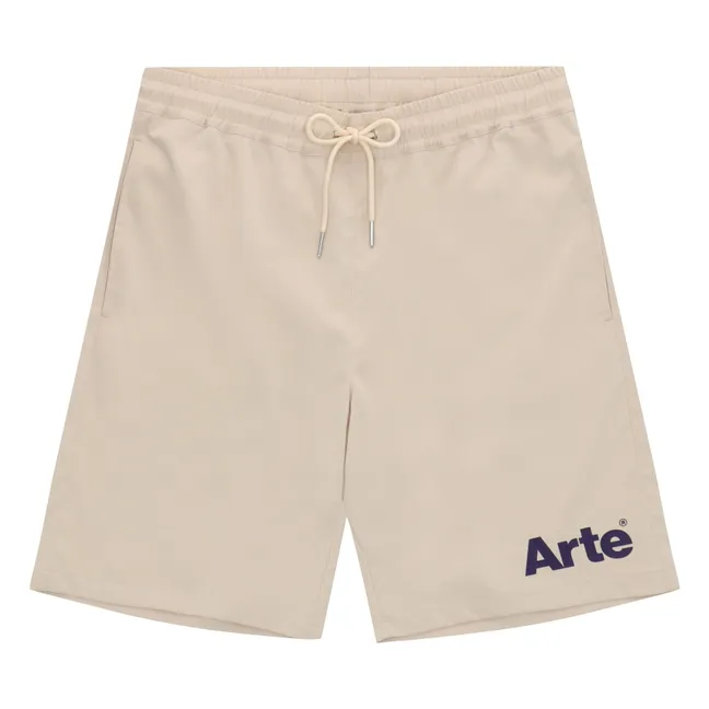 Pantaloncini Arte Logo | Ecru