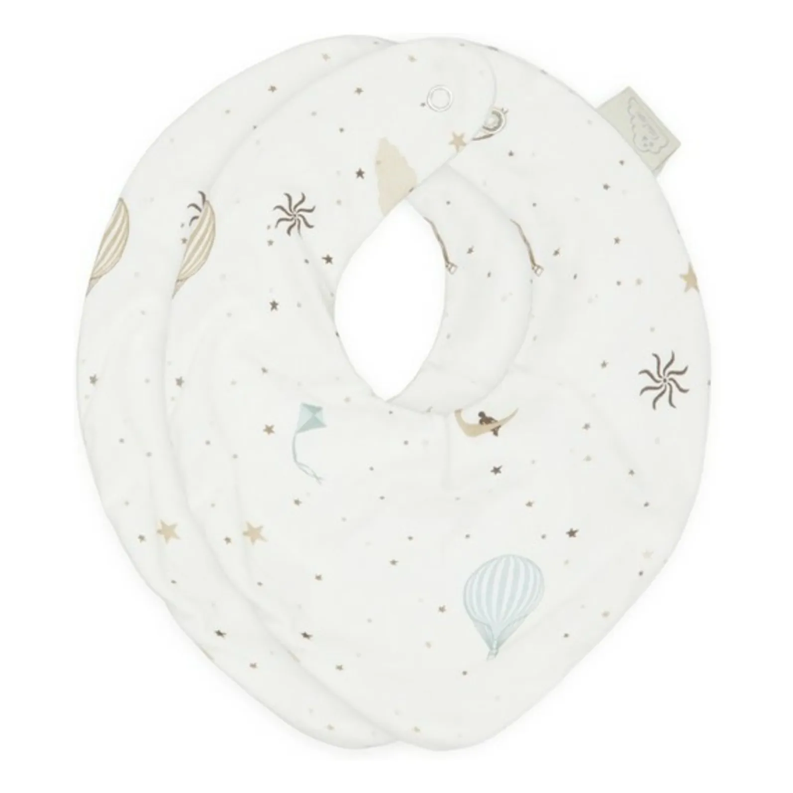 Cam Cam Light Blue Dreamland Bandana Bibs - Set Of 2