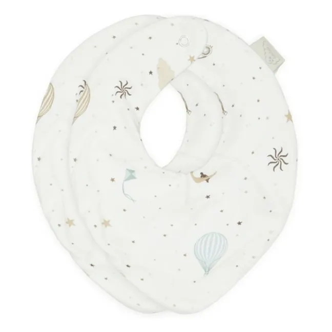 Bavoirs bandana Dreamland - Set de 2 | Bleu ciel