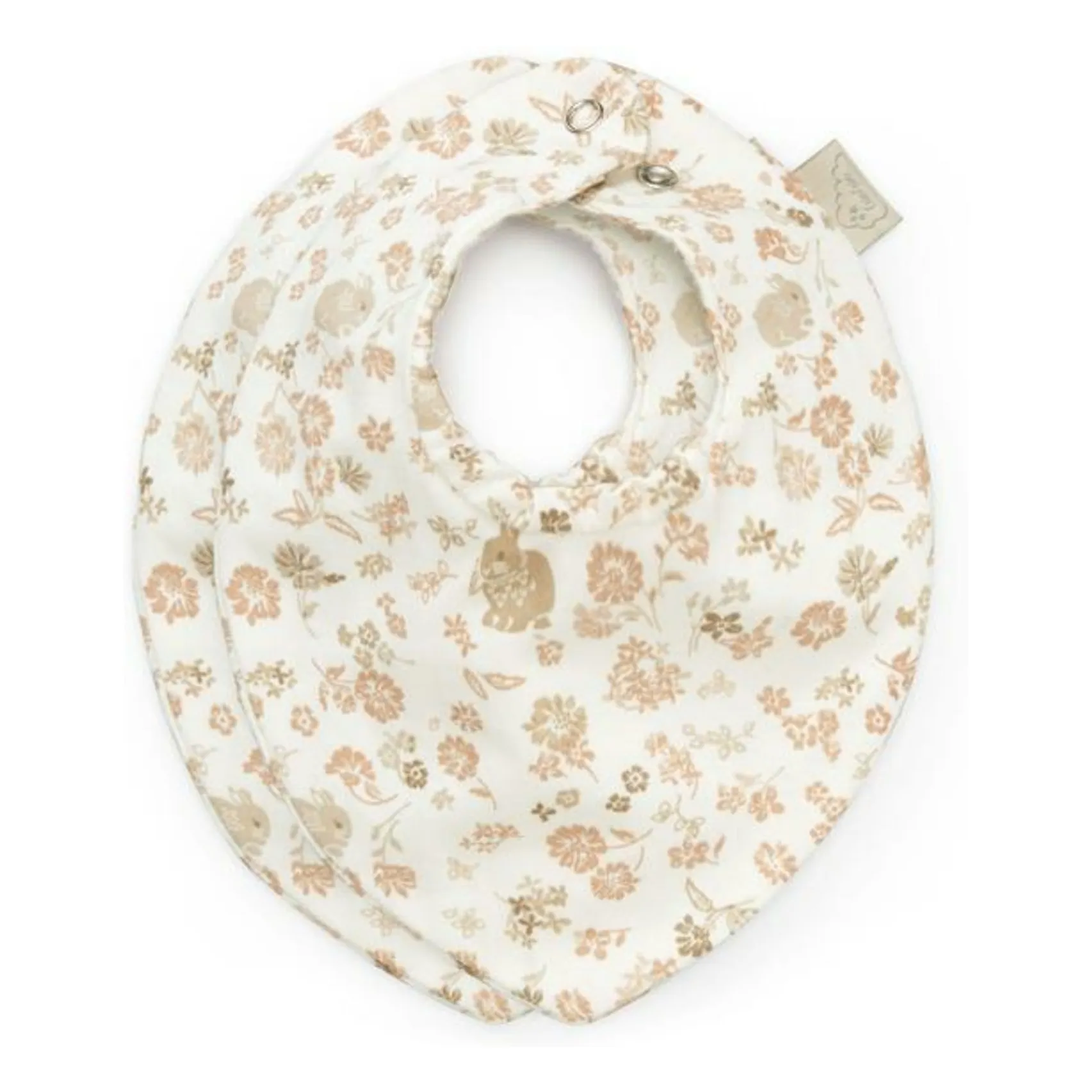 Cam Cam Peach Augusta Bandana Bibs - Set Of 2