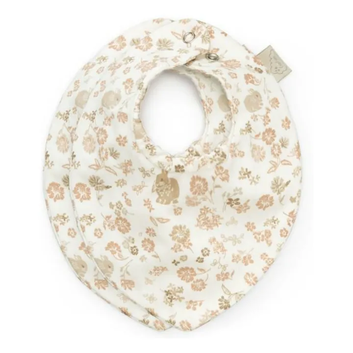 Bavoirs bandana Augusta - Set de 2 | Rose pêche- Image produit n°0