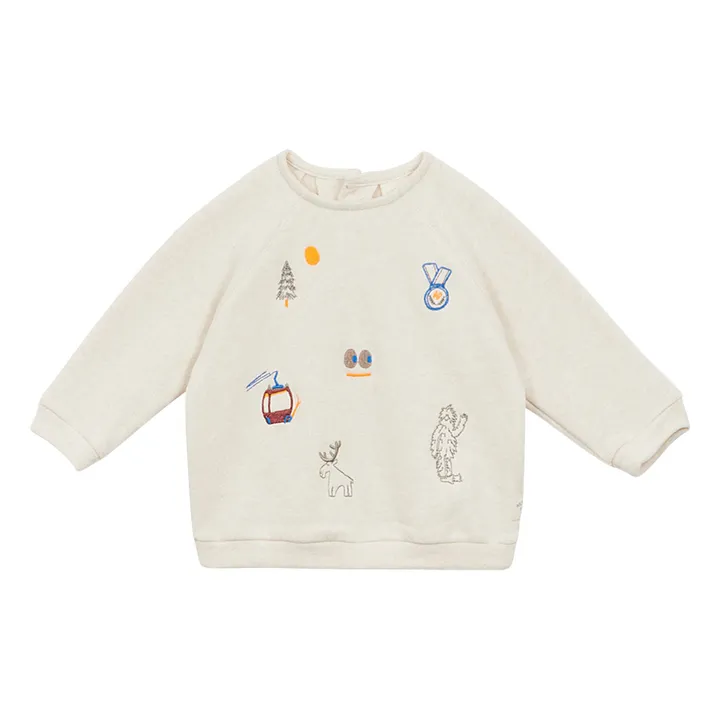 Sweat Gideon Coton Bio | Sable- Image produit n°0