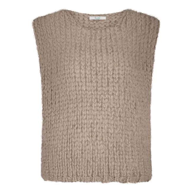 Pull Sans Manches James Spencer Mohair | Beige