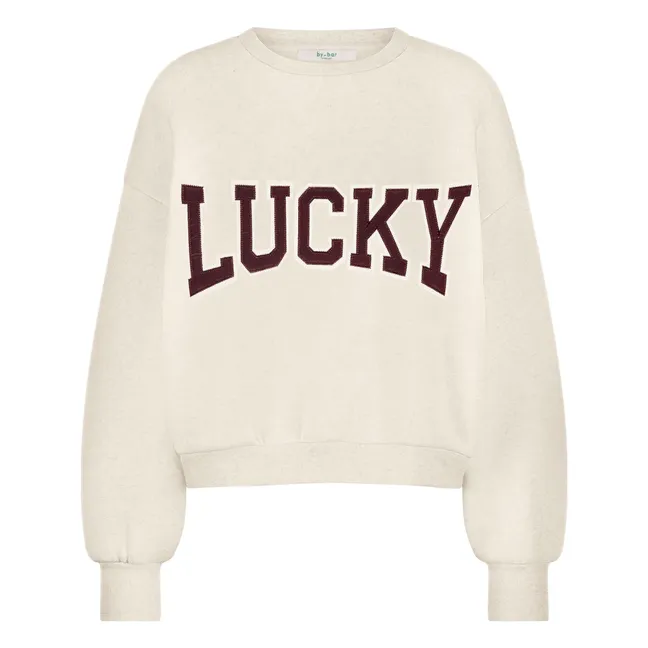 Sweat Bibi Patchwork | Ecru chiné