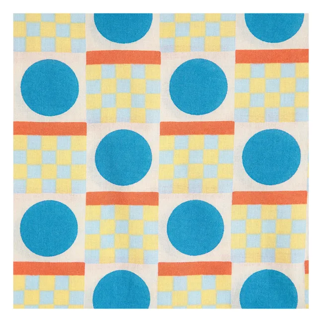 Geometrische Bluse aus Bio-Baumwolle | Seidenfarben