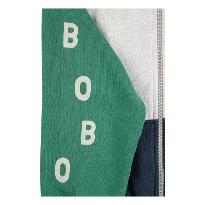 Sudadera de algodón orgánico con bloques de color | Gris Jaspeado- Imagen del producto n°4