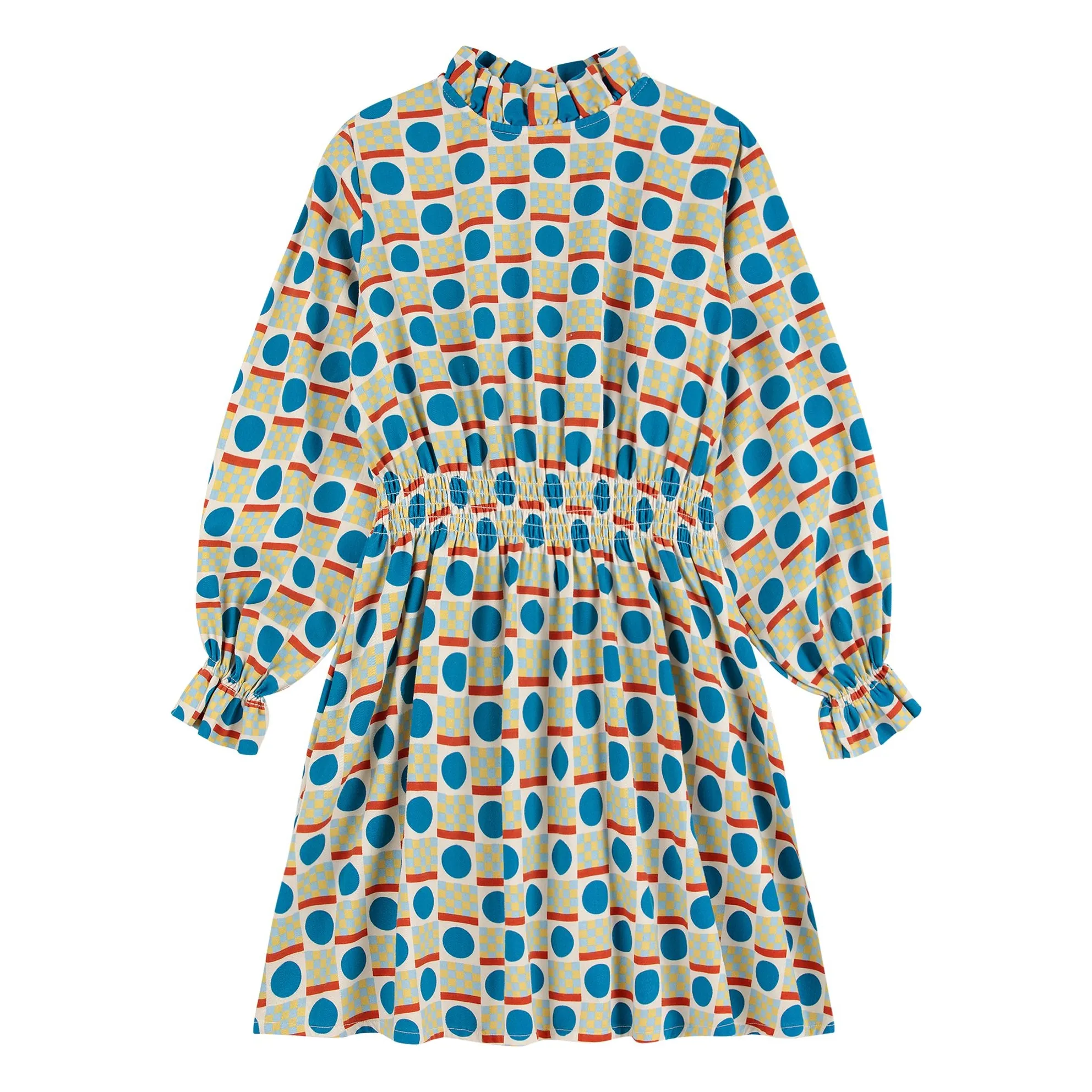 Bobo Choses Ecru Geometric Dress