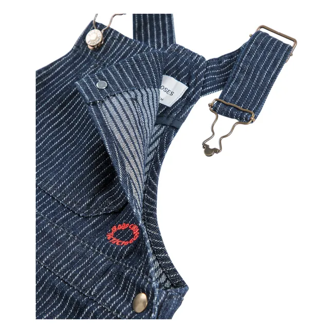 Bio-Baumwoll-Jeanslatzhose Kleid | Navy
