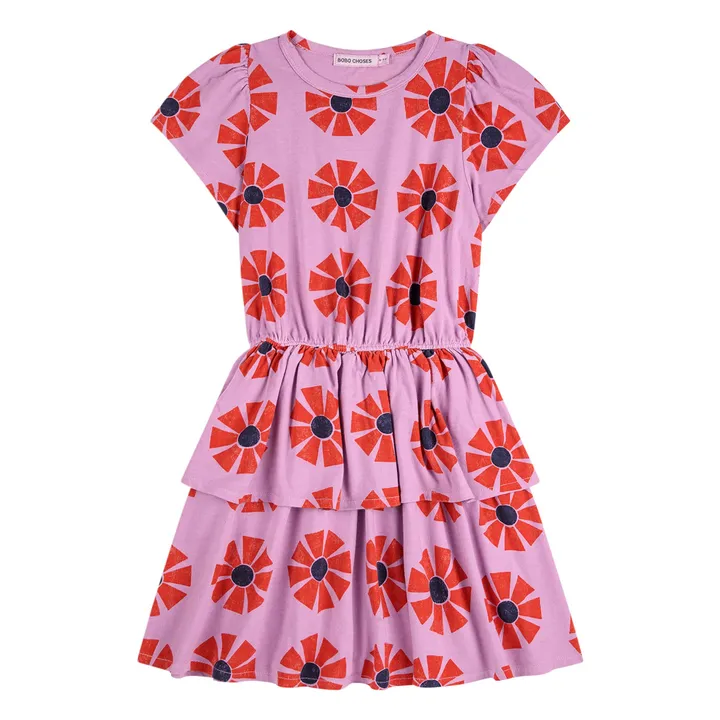 Robe Kaleidoscope Coton Bio | 	Lilas- Image produit n°0