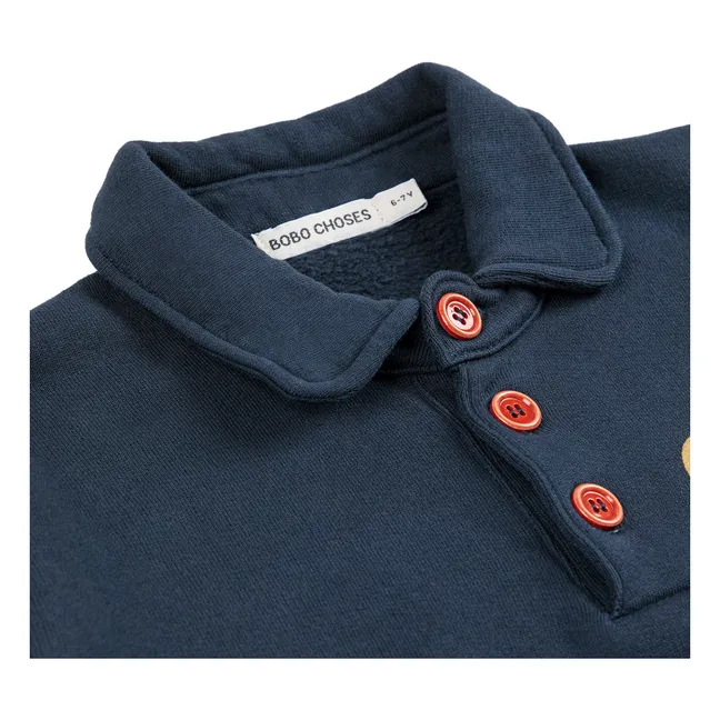 Vestido Sweat Polo Algodón orgánico | Azul Marino