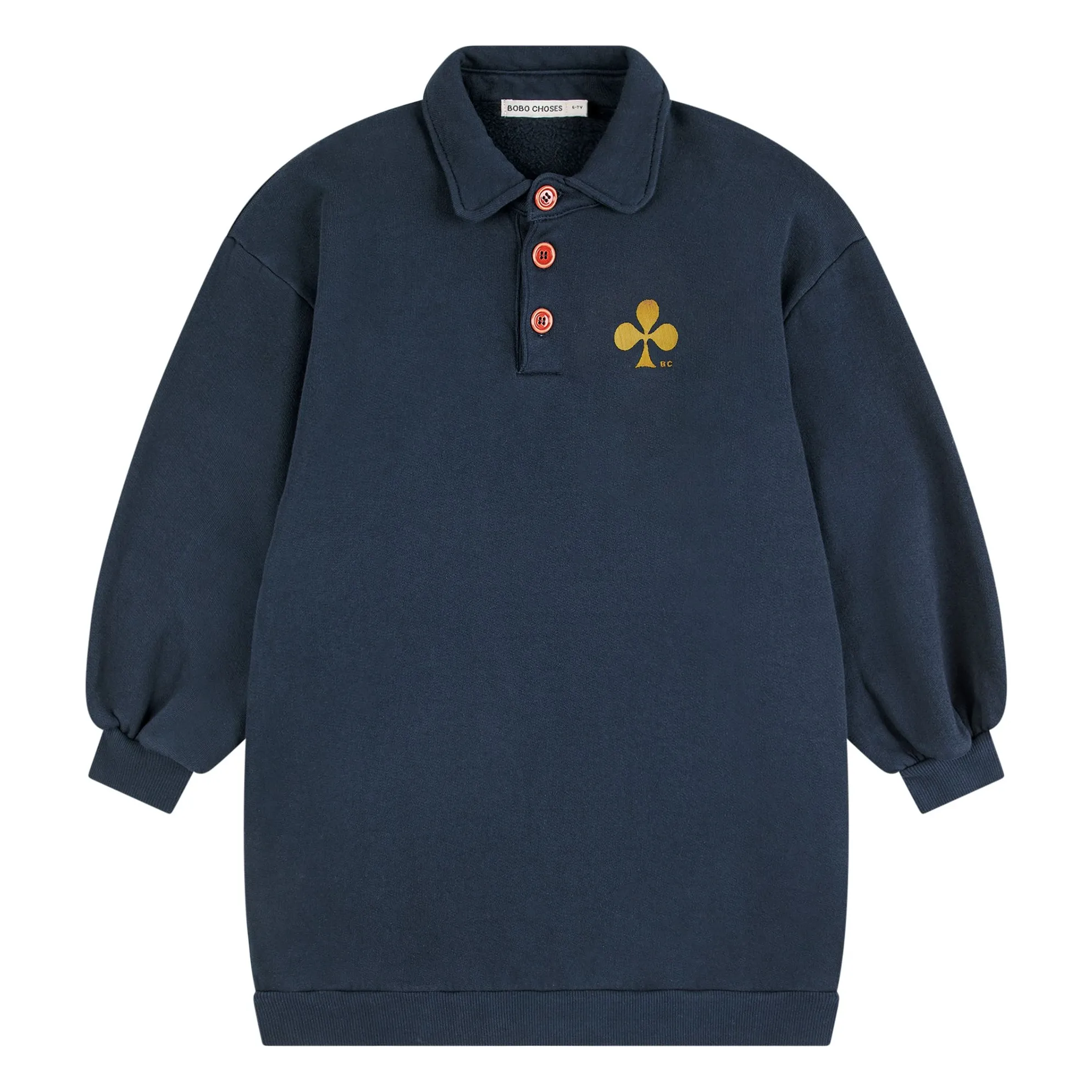 Bobo Choses Navy Blue Dress Sweat Polo Organic Cotton