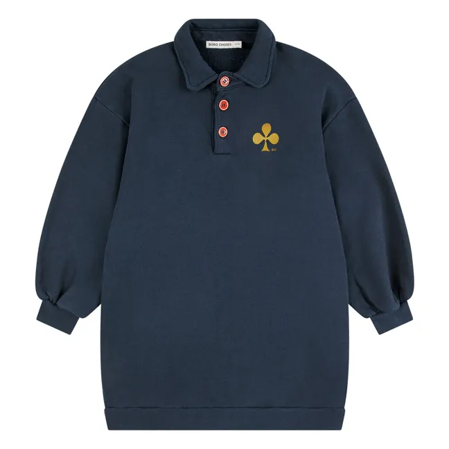 Robe Sweat Polo Coton Bio | Bleu marine
