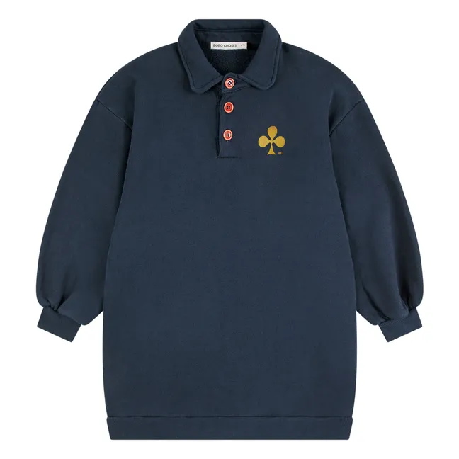 Vestido Sweat Polo Algodón orgánico | Azul Marino