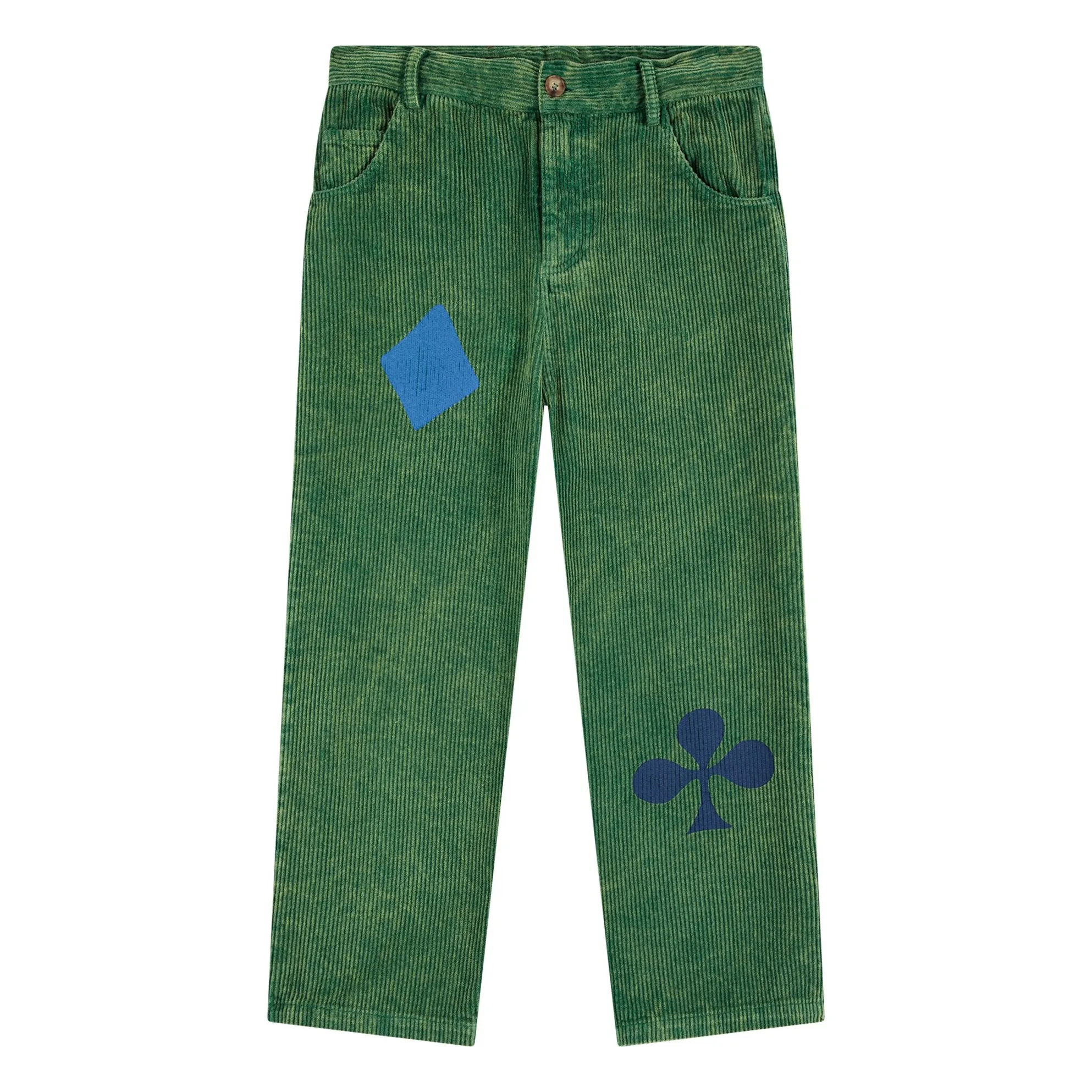 Bobo Choses Green Corduroy Panel Pants