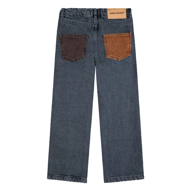 Jean Empiècements Coton Bio | Gris