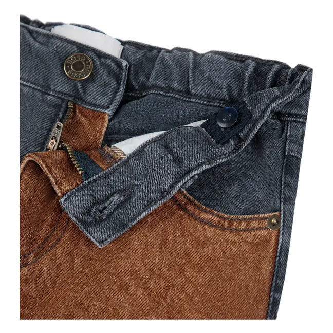 Jean Empiècements Coton Bio | Gris