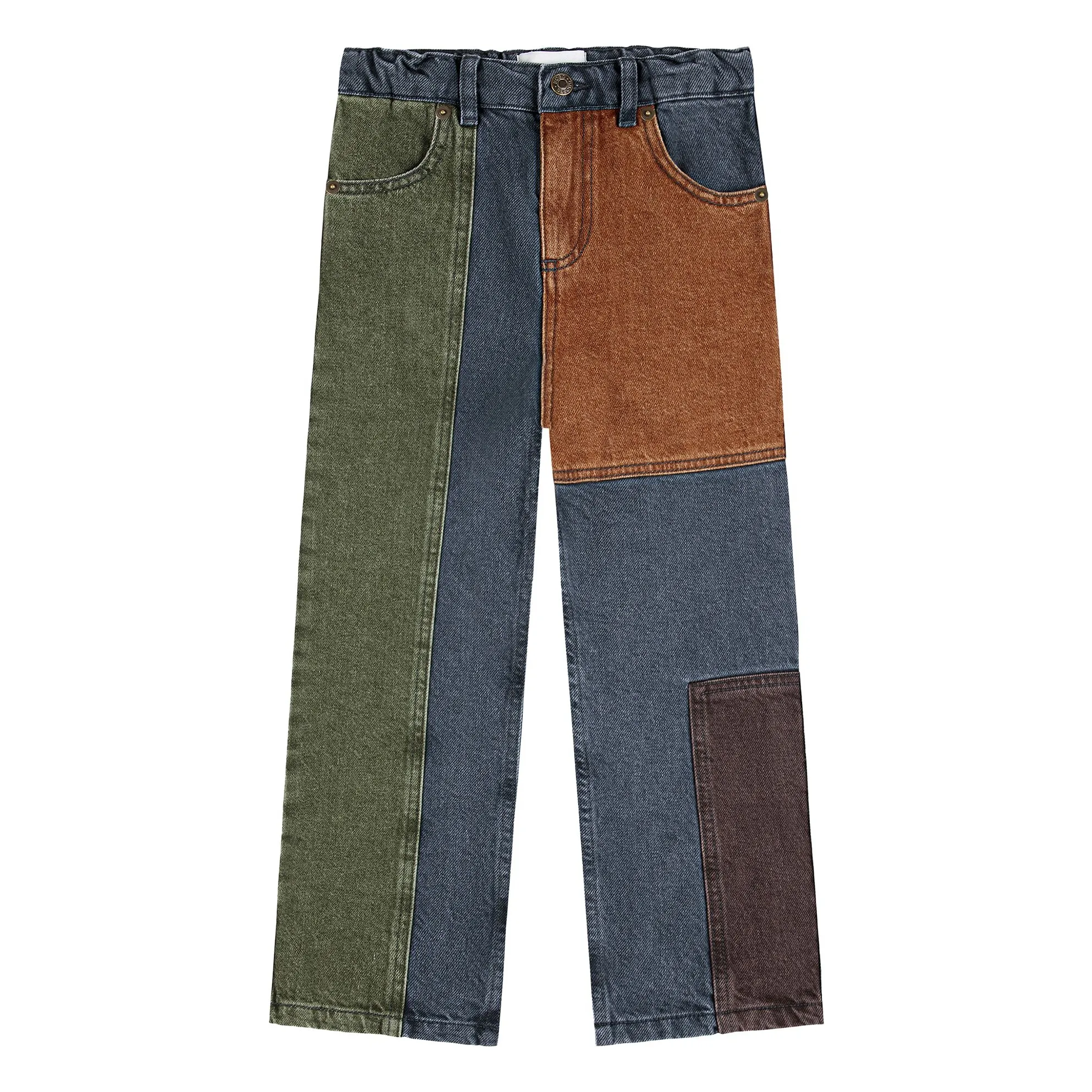 Bobo Choses Grey Organic Cotton Yoke Jeans