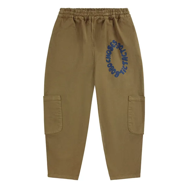 Cargo Tic Tac Toe Algodón orgánico | Verde Kaki