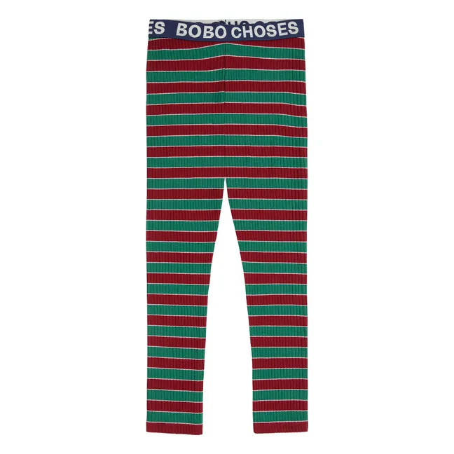 Legging Côtelé Rayé | Vert