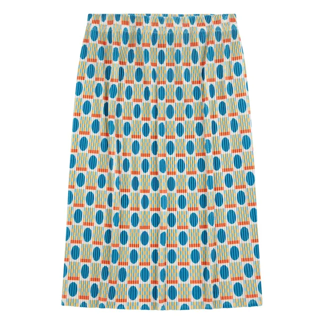 Geometric Midi Skirt | Ecru