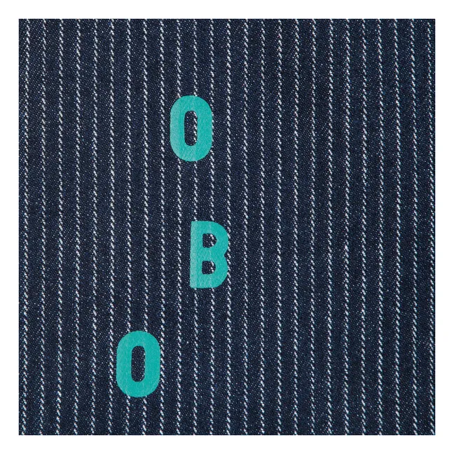 Striped Jean Skirt Organic Cotton | Navy blue