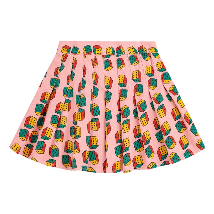 Falda de pana plisada Algodón orgánico | Rosa- Imagen del producto n°3